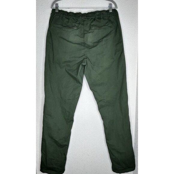 Pact Pants Mens Extra Large Green Canvas Roll Up Pant Organic Cotton Stretch XL - Picture 2 of 12